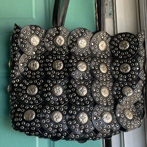 Vintage Chico Leather Purse with Silver medallions